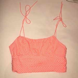 pink gingham tank top
